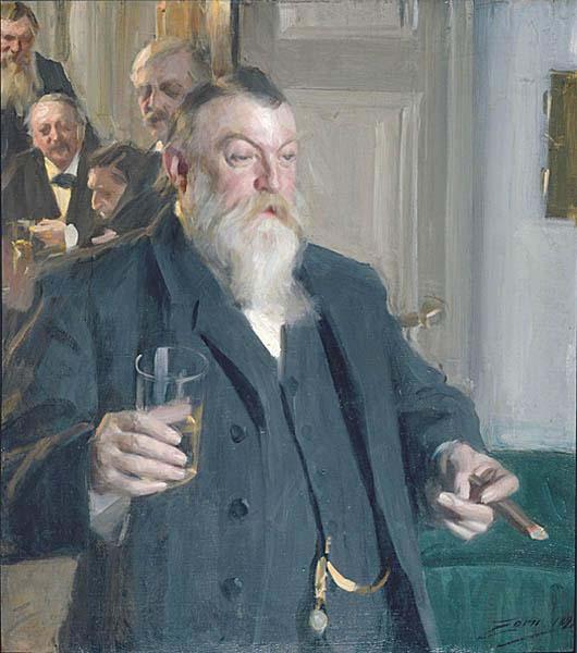 Anders Zorn A Toast in the Idun Society, oil painting image